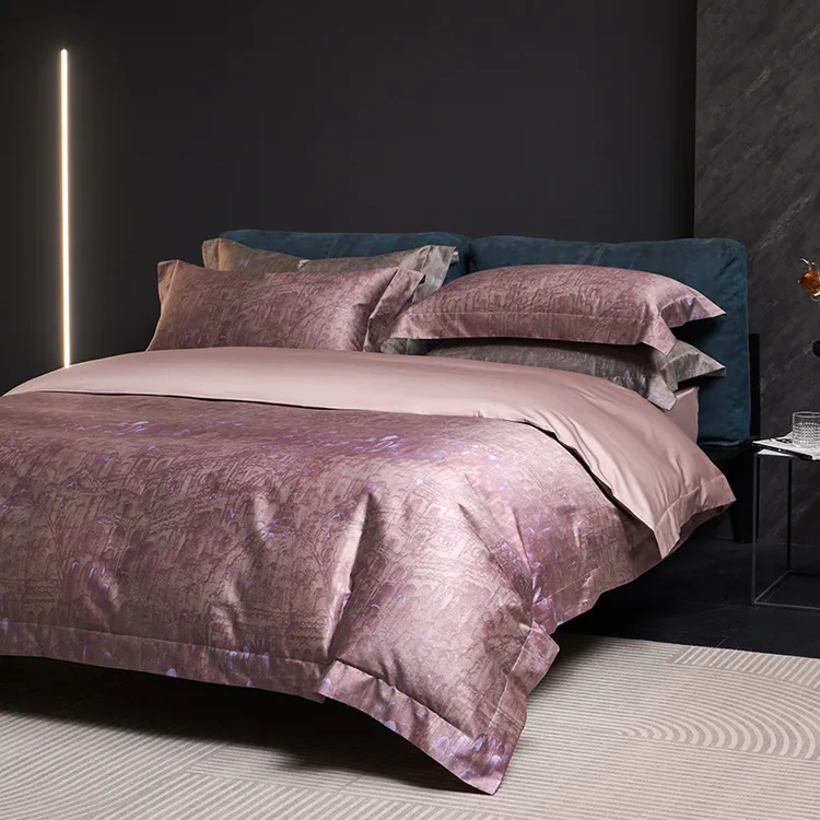 欧式轻奢高级感长绒棉四件套全棉高端简约长绒棉提花纯棉被套床单