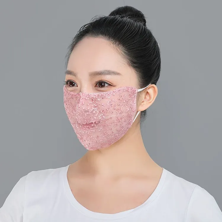 时尚高颜值网红冰丝口罩女成人护眼角夏季天超薄款透气防紫外线晒