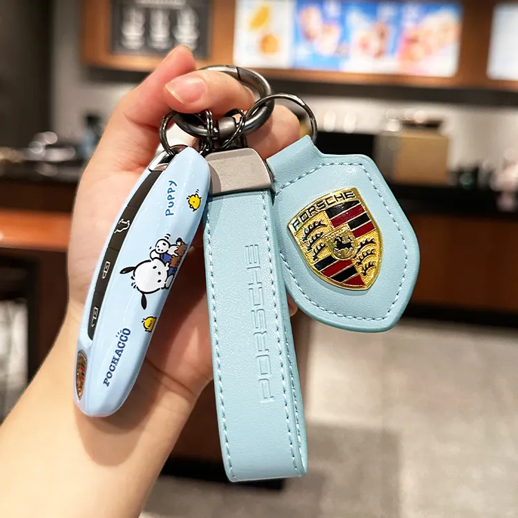 保时捷帕拾狗钥匙壳卡宴Macan帕拉梅拉911/Taycan钥匙扣套改装饰