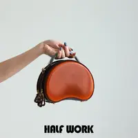 HALF WORK/伴工新款头层牛皮植鞣油蜡 复古豆豆包 小心肝KB-2232