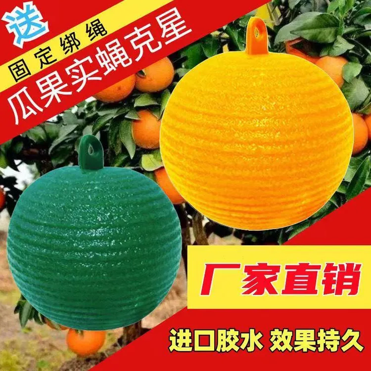 果实蝇诱捕器柑橘强力蚊虫粘蝇球户外捕蝇器诱蝇球灭蚊果树园果树