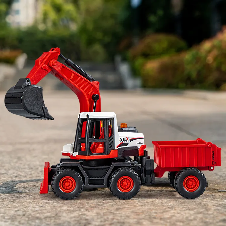惯性声光挖掘机工程车机载土翻斗车玩具男孩3-6岁儿童宝宝挖掘机
