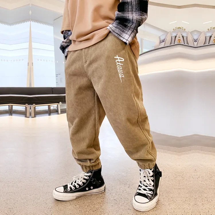 男童裤子春秋款2025新款儿童秋季运动卫裤中大童秋装灯芯绒长裤潮