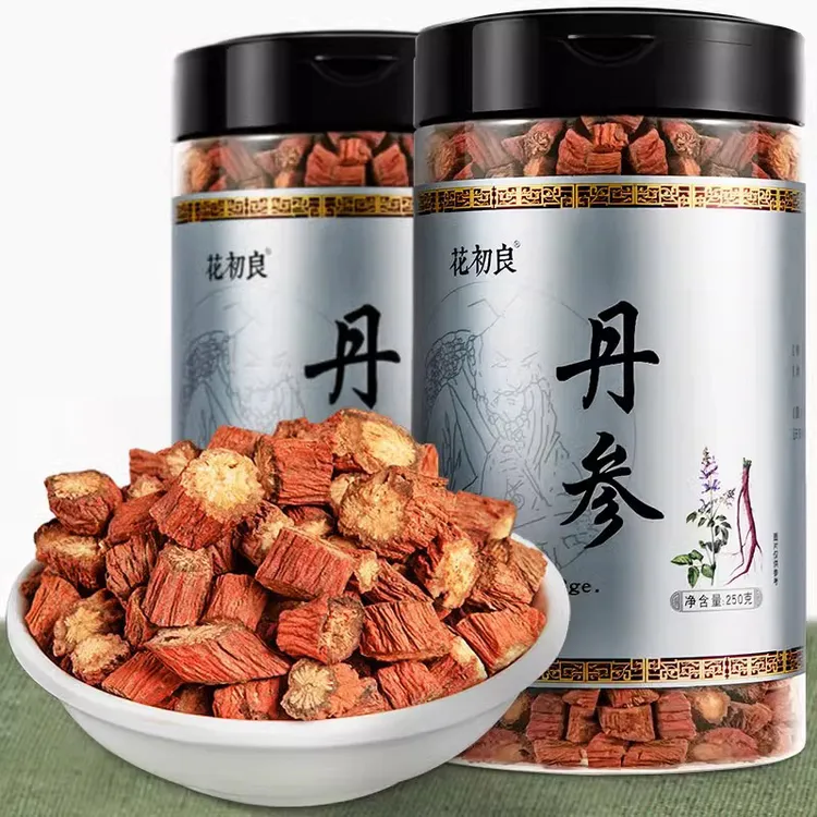 正宗丹参中药材丹参养生茶秦岭红袍丹参片野生丹参