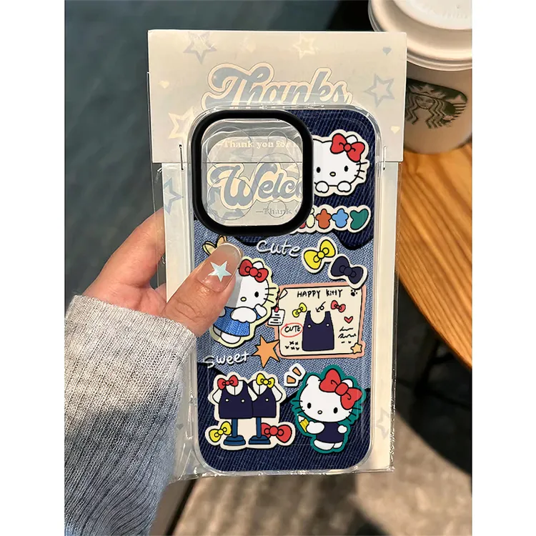 这家壳复古牛仔KT适用iPhone苹果15手机壳13/14华为vivo小米oppo