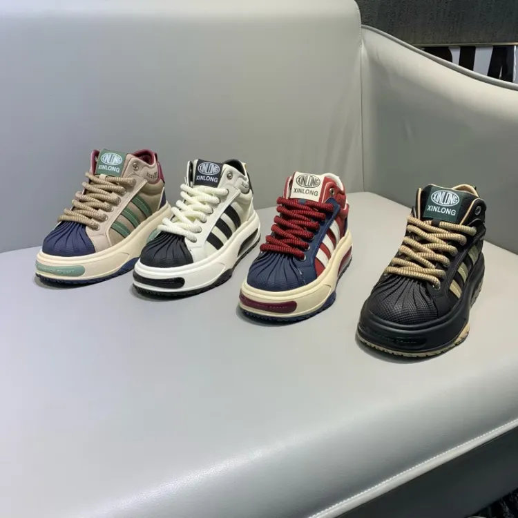 秋冬单棉同款皮面系带洋气网红个性舒适大气男款潮鞋