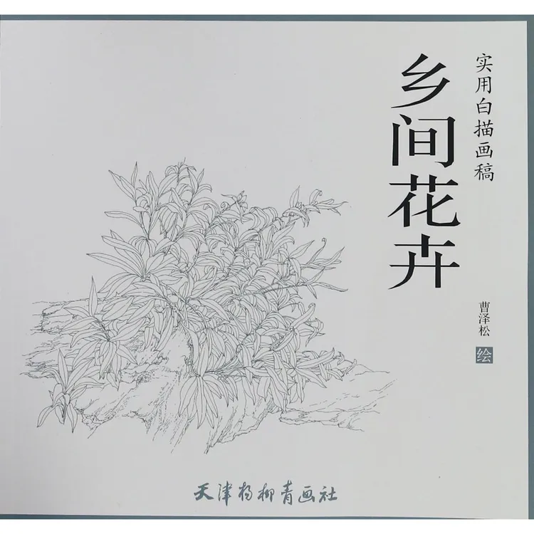 乡间花卉(实用白描画稿) 