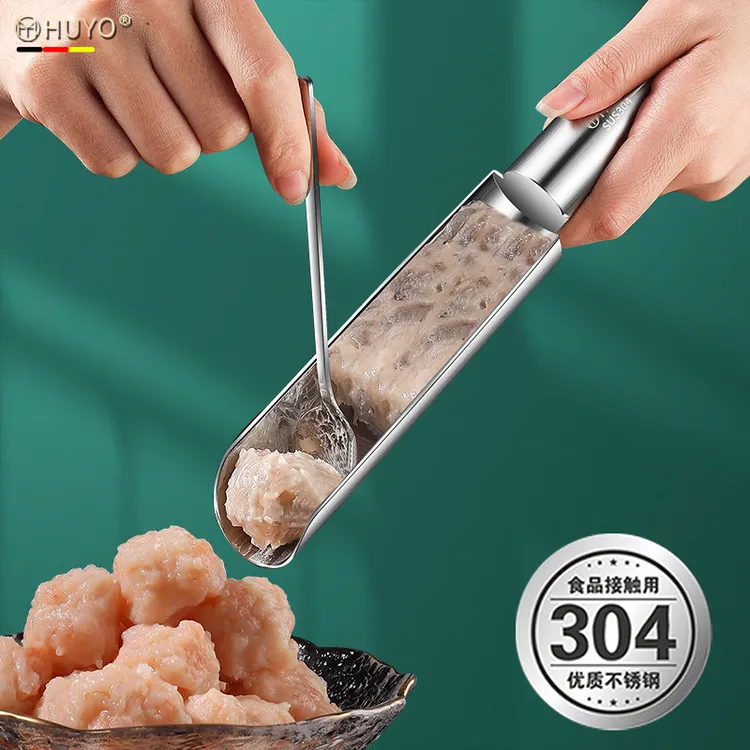 304不锈钢肉丸子制作器家用做鱼丸工具挤虾滑模具肉馅料理神器