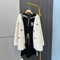 双节大促—连帽休闲格纹抽绳显瘦连衣裙03