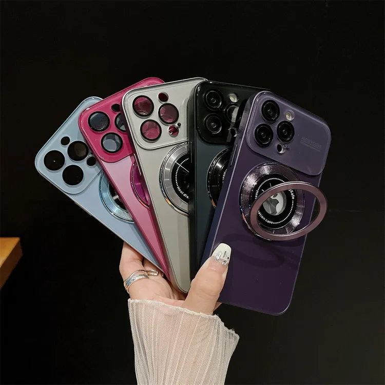 适用苹果16promax大视窗护镜露标磁吸支架手机壳15pro全视窗保护