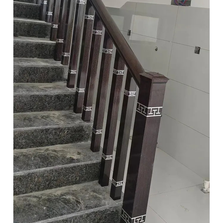 铝合金楼梯扶手 护栏 金星紫檀 美观 牢固 厂家直销安装