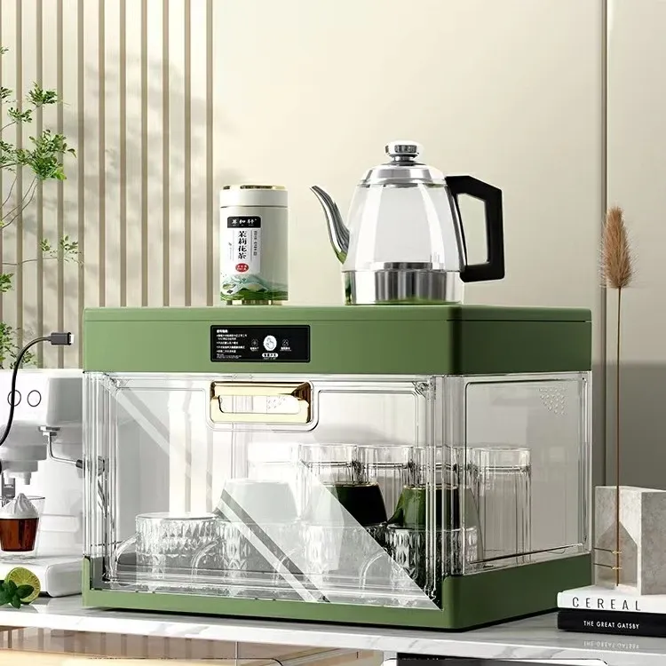 桌面杯子沥水收纳置物架水杯收纳盒防尘玻璃茶杯托盘奶瓶箱酒杯架