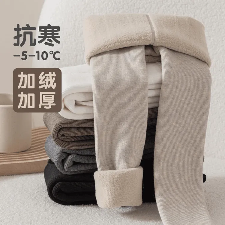 女童加绒打底裤加绒儿童外穿裤袜宝宝秋冬季保暖加厚一体绒连裤袜