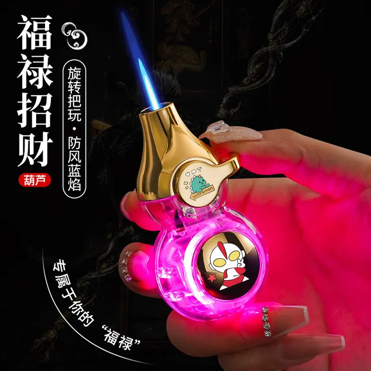 黑神话葫芦防风蓝焰打火机可旋转把玩新颖摇臂点火抖音网红潮男礼