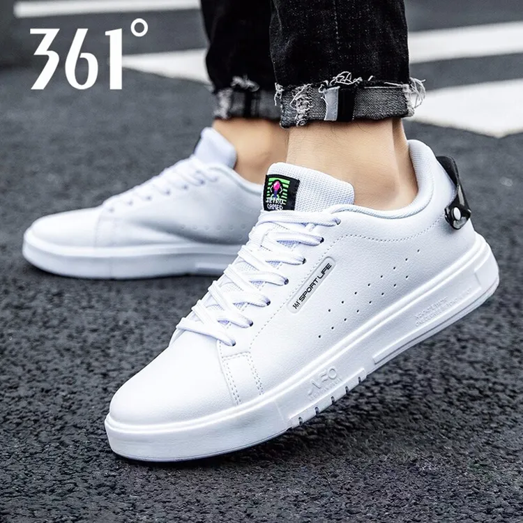 361°公务鞋潮鞋运动鞋休闲板鞋低帮轻便耐磨滑百搭白色