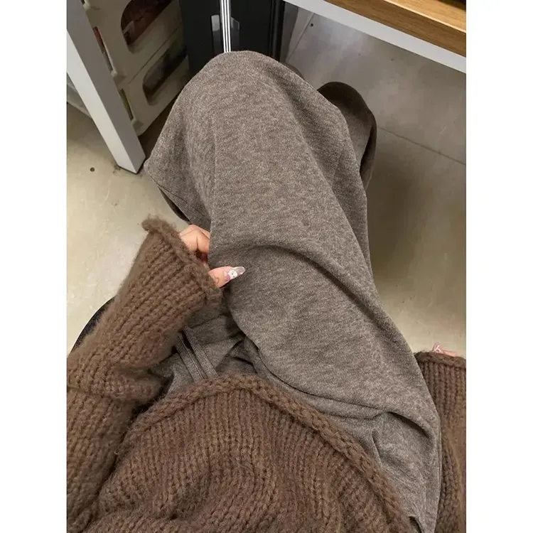 美拉德复古糯米卫裤男秋季cleanfit高级感裤子慵懒风垂感直筒长裤