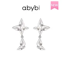ABYBCHARMING 铜合金合成锆石耳饰 舞步翩翩耳环镶嵌合成锆石耳饰