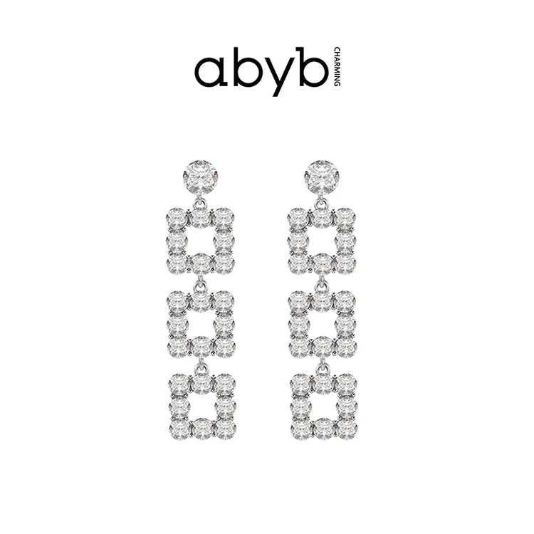 【宸一宸专属】ABYBCHARMING 铜合金玻璃耳饰 更好的我耳环轻奢耳环