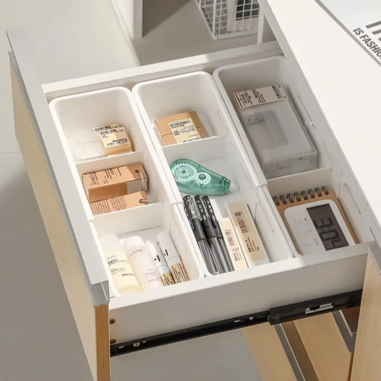 可伸缩收纳盒抽屉收纳盒分隔盒厨房橱柜分格储物盒分类宿舍收纳盒