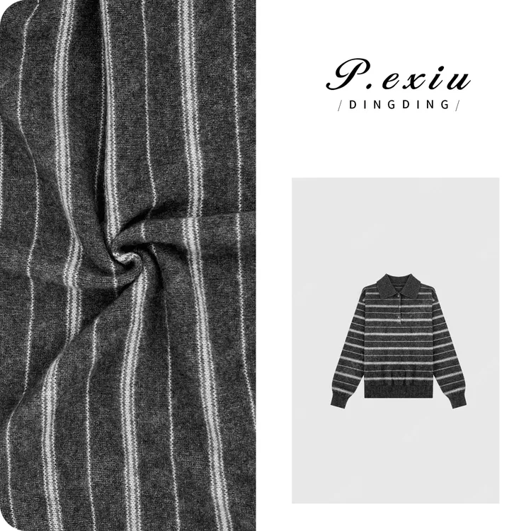 PanYiXiu/潘依绣【纪念日】耗牛绒羊毛学院风polo领针织上衣 ZZ0702