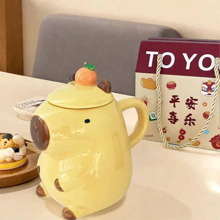 卡皮巴拉水豚ins风可爱陶瓷咖啡杯送闺蜜女生生日礼物杯子办公室