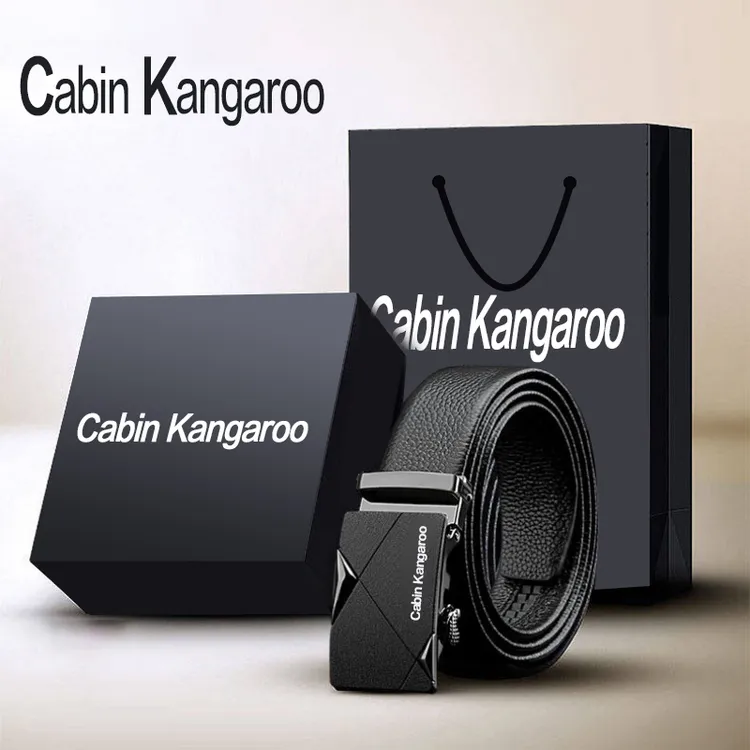 Cabin Kangaroo【送男友送老爸】腰带自动扣皮带礼盒高档真皮商务