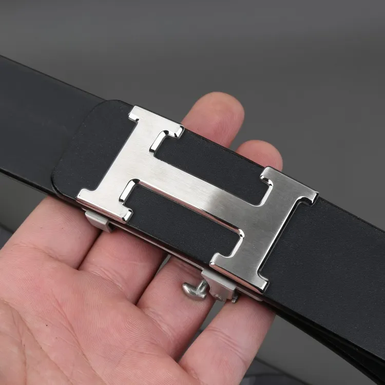 男士真牛皮皮带意大利进口头层牛皮腰带304不锈钢无牙自动工字扣