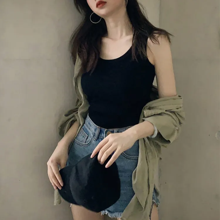 【粉丝专享】夏季女背心无袖圆领宽松显瘦印花卡通中长款上衣232