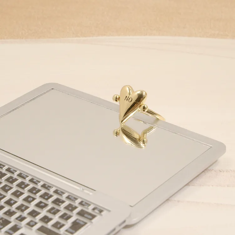 铜合金戒指 【yes or no】小众法式浪漫复古开口戒指