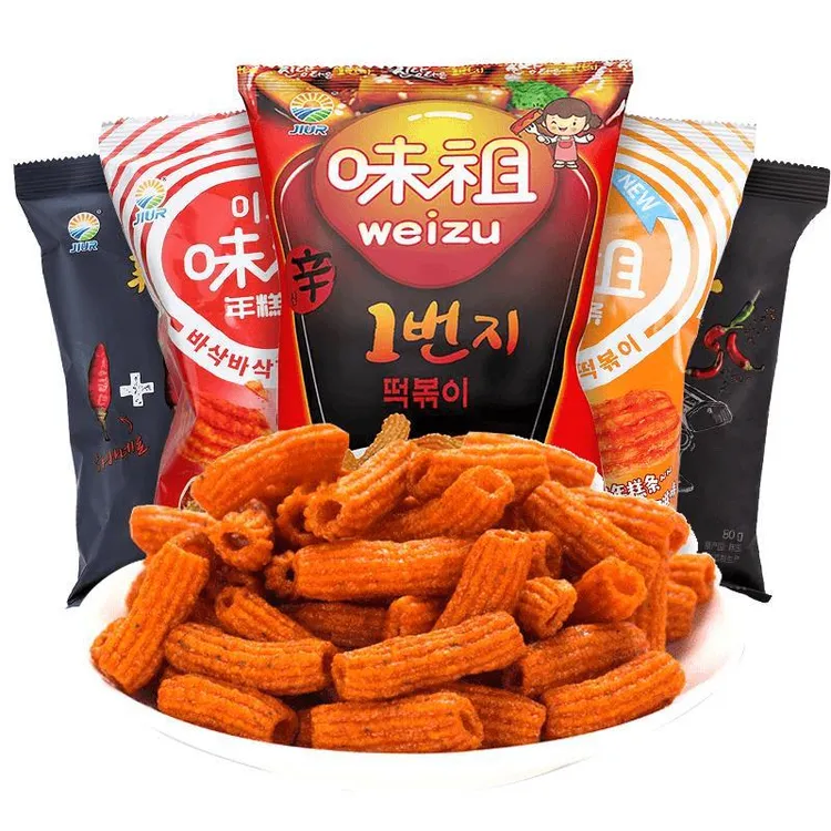 韩国风味日牌甜辣炒年糕条味祖网红膨化零食小吃休闲食品大礼