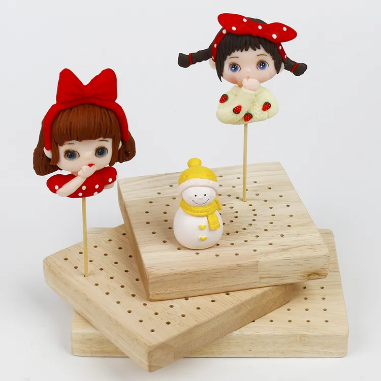 超轻粘土软陶木质插板铁丝diy面塑刀风干晾干台晾晒台橡木木底座