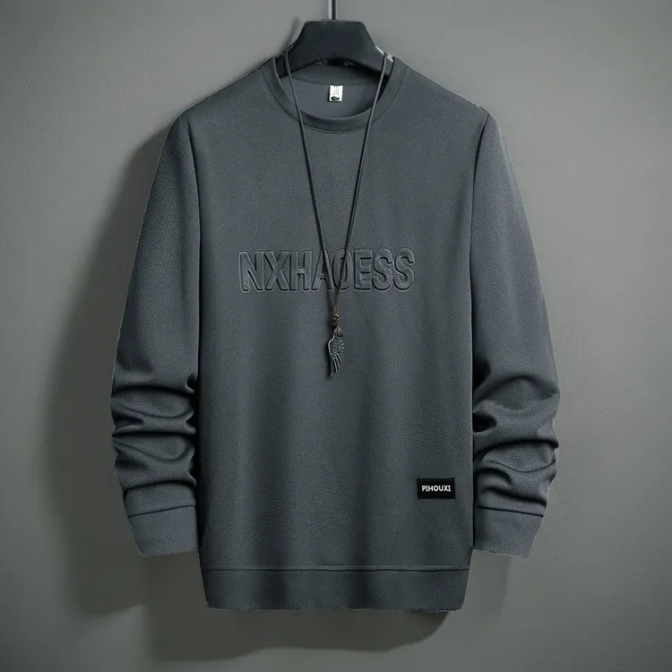 宽松韩版套头长袖T恤男士圆领卫衣港风ins潮流潮牌休闲百搭上衣服