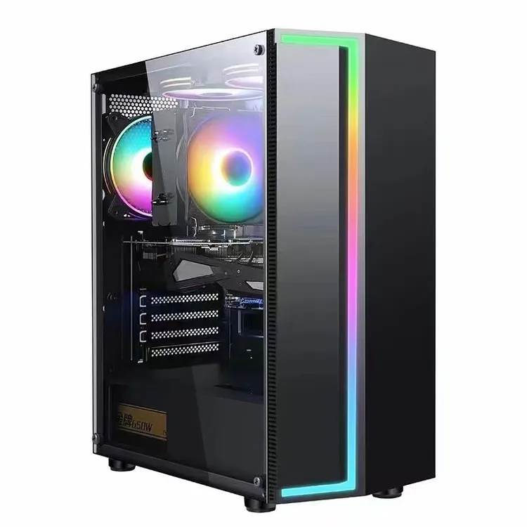 性价比游戏主机 12100F/铭瑄H610M-D/讯景6500XT黑狼 diy电脑