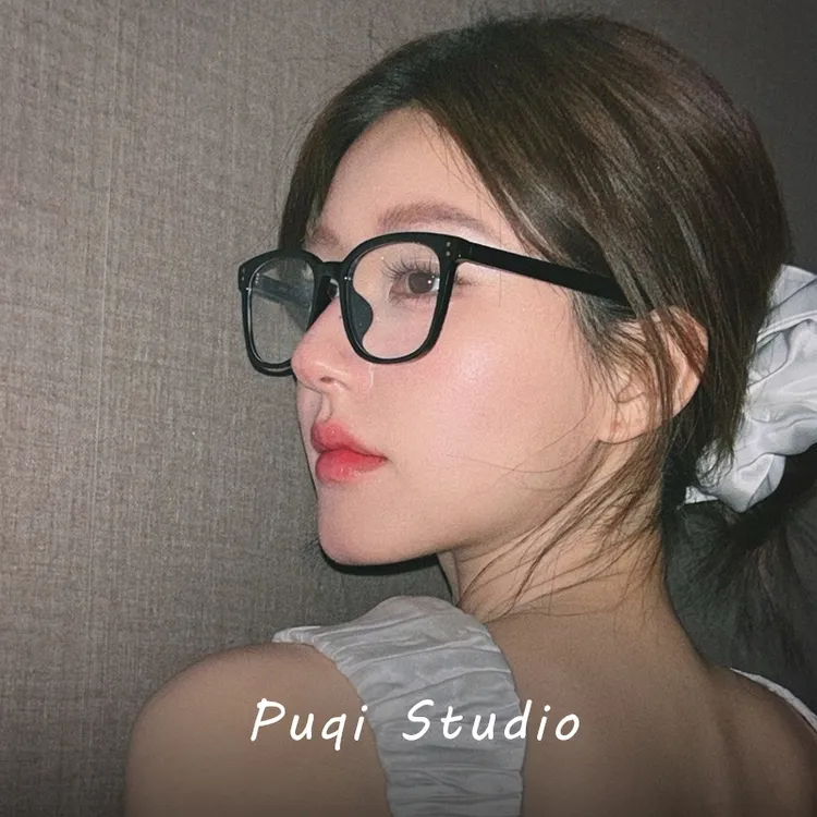 赵露思同款黑框素颜眼镜框女潮小脸可配度数显脸小方圆脸近视镜男