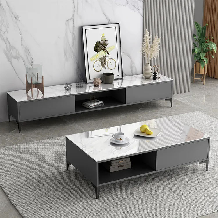 电视柜茶几简约现代客厅长方形地柜小户型家用储物简易电视机柜