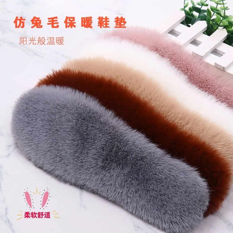 【加厚保暖冬季吸汗防臭鞋垫男女舒适软底防寒仿兔毛羊毛鞋垫加绒】