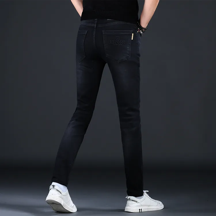 【MR.25】高档品牌男款牛仔裤秋季爆款新款修身直筒潮流时尚小脚裤
