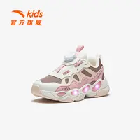 安踏儿童女小童休闲鞋2025秋季新款流光风防滑耐磨犟弹闪灯鞋