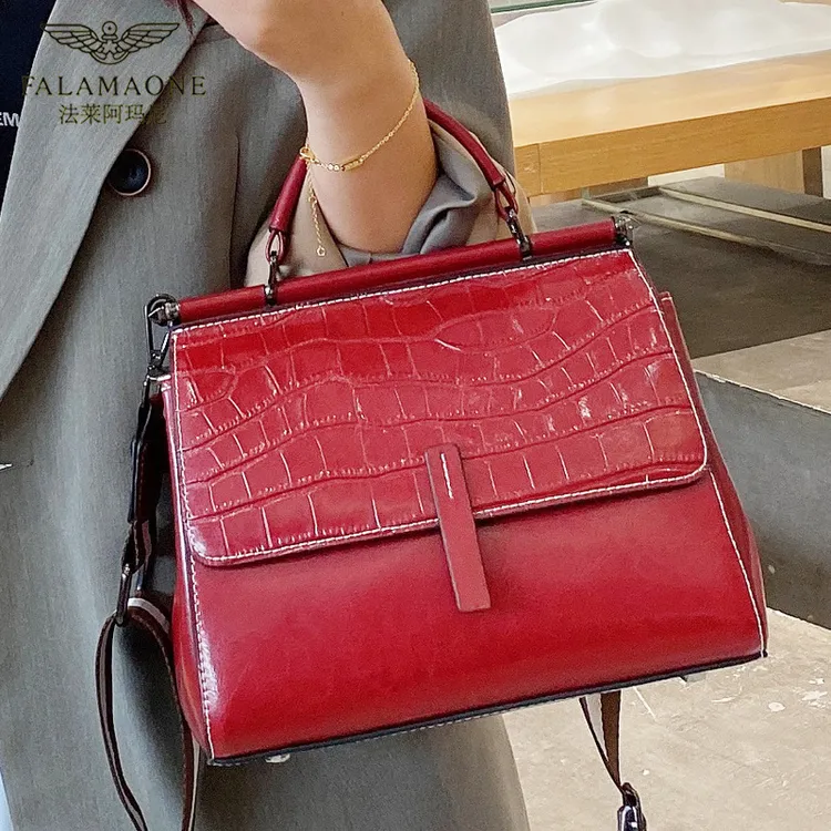 法莱官方正品真皮牛皮单肩包新款斜跨气质女士包包高档品牌