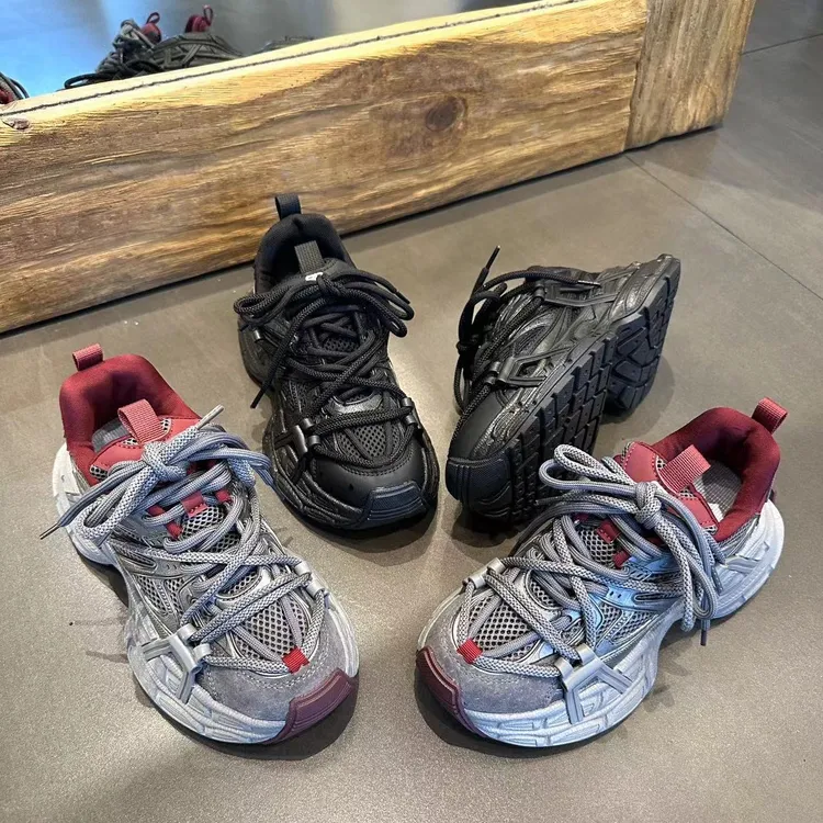 港风老爹鞋女ins潮2025春季新款复古显脚小厚底运动百搭休闲鞋