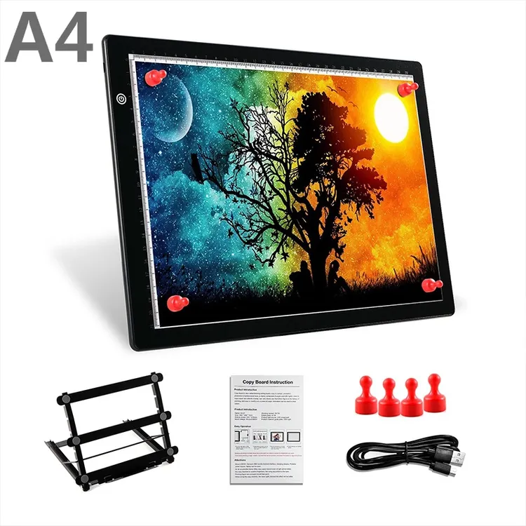 亚马逊A4拷贝台工程设计diy定制钻石画制作led发光绘画临摹板礼品