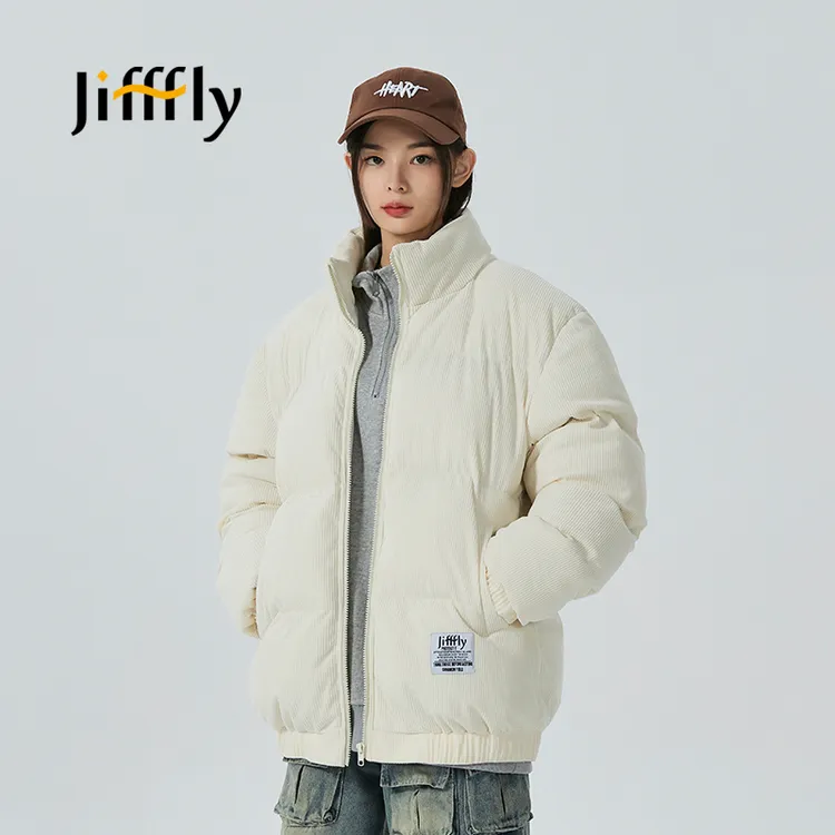 Jifffly冬季爆款外套加厚保暖棉服男女同款潮流防寒休闲宽松立领