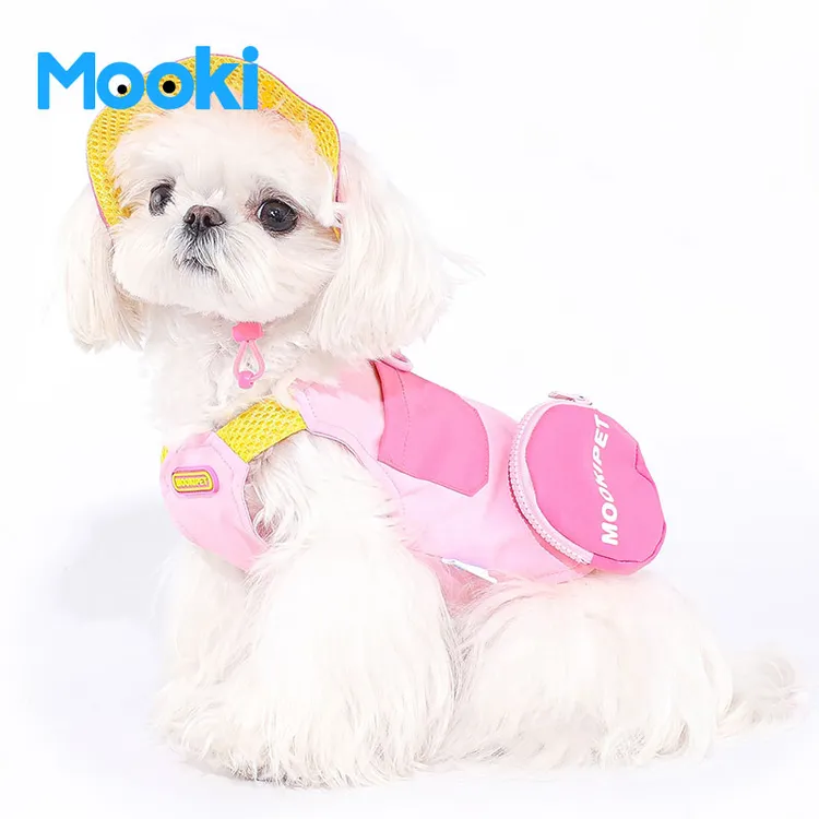 mookipet小狗衣服春夏背带比熊泰迪雪纳瑞可牵引宠物马甲背心可爱