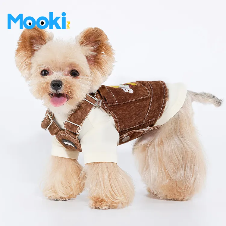 mookipet猫猫狗狗宠物春夏服饰复古潮流牵引背带设计感帅气舒适