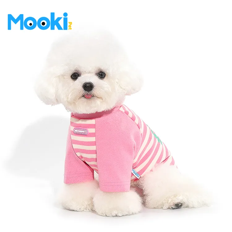 mookipet狗狗猫咪衣服冬季保暖比熊泰迪雪纳瑞小型犬宠物T恤可爱