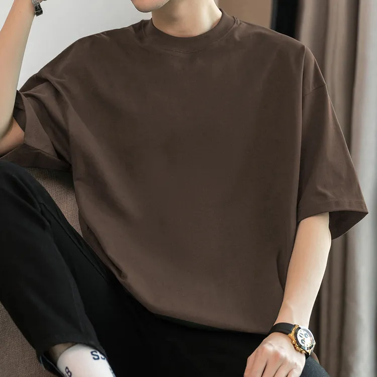 M09美式260g重磅纯棉t恤男短袖潮流宽松圆领体恤全棉半袖简约百搭