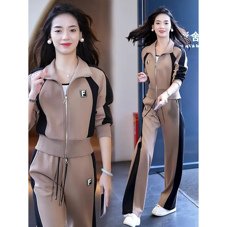 休闲运动服套装女春秋季新款时尚洋气减龄卫衣开衫两件套气质显瘦