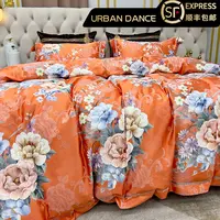 URBAN DANCE高端欧式加厚花卉四件套宿舍单人被套4件套床品四件套