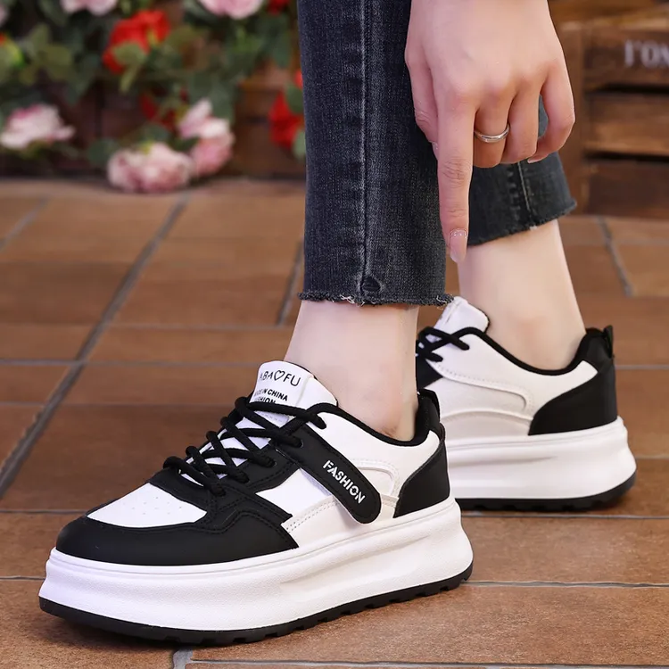 GKZY1815小白鞋百搭平底板鞋休闲学生春秋夏季透气春季潮流厚底