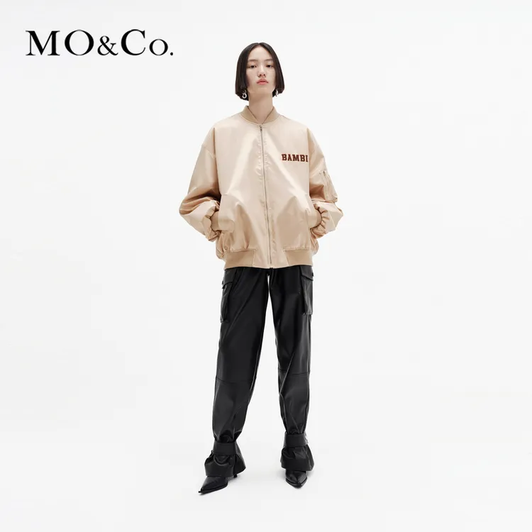 MOCO冬小鹿斑比联名系列棒球服夹克外套防寒MBC4JKTT05